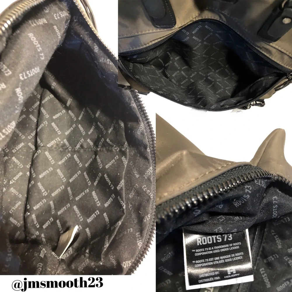 RARE: Roots 73 Olive green & black convertible tote to backpack